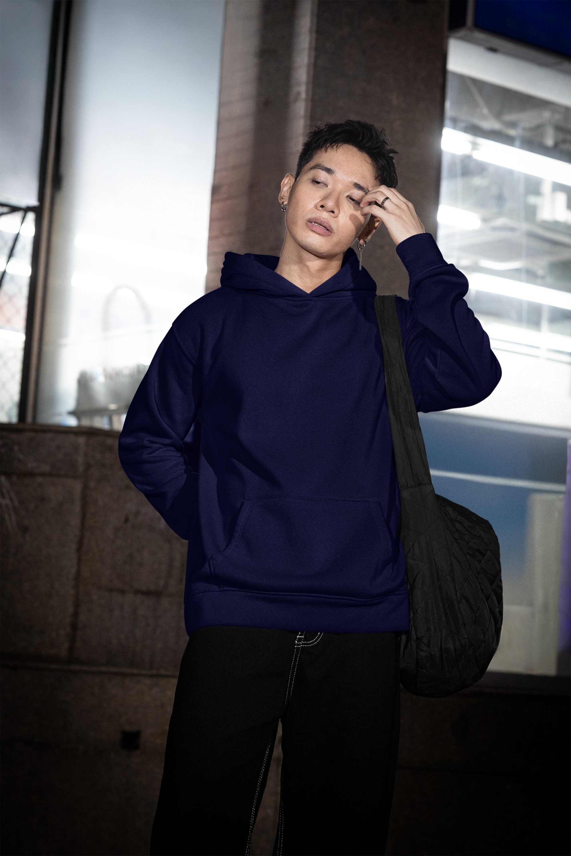 Essential Oversized Hoodie - Navy