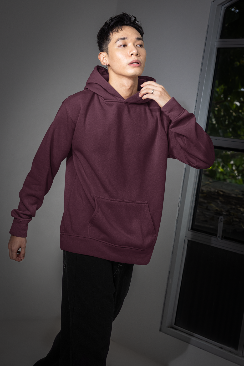 Essential Oversized Hoodie - Maroon